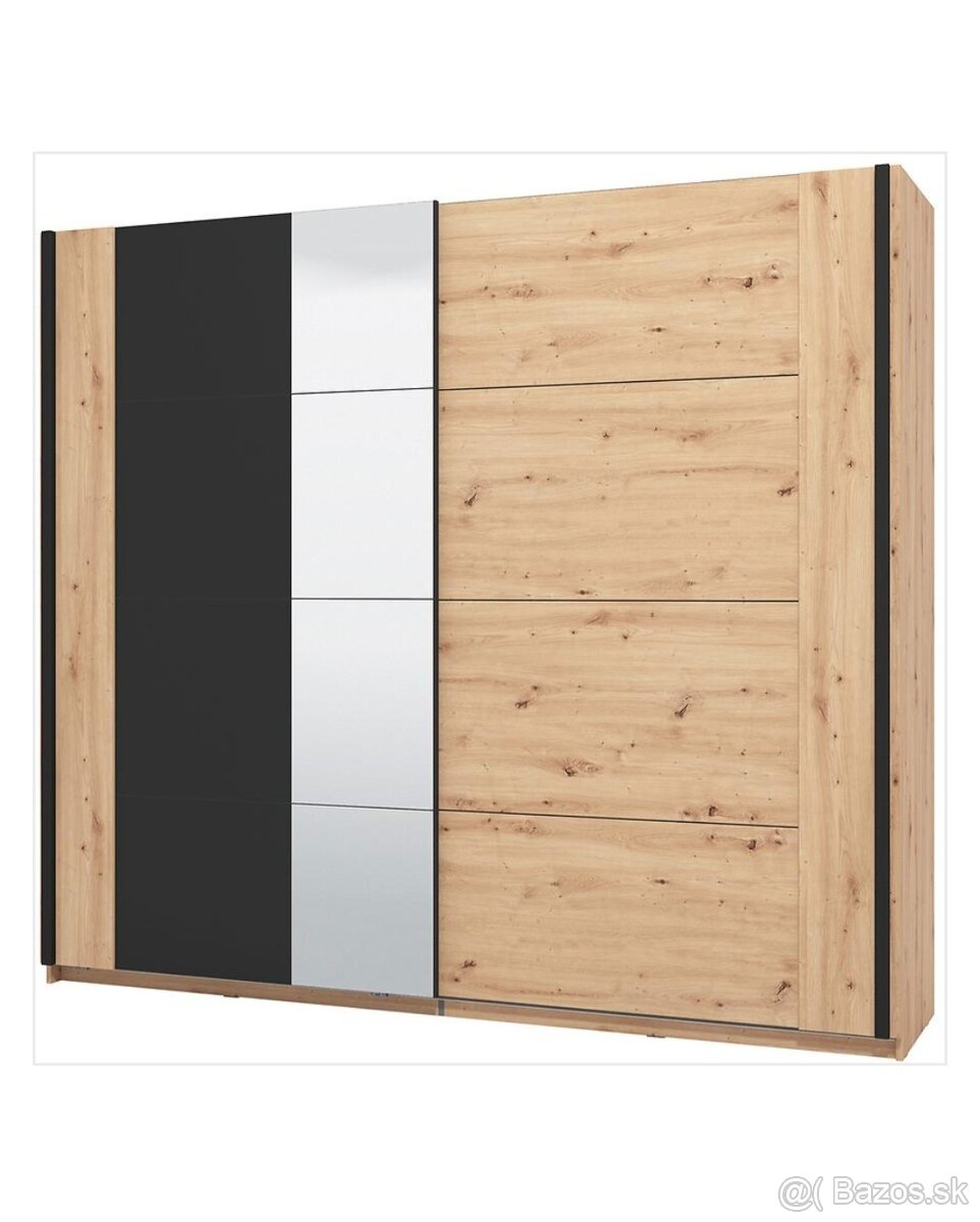 SKRIŇA dub artisan/čierna - 2