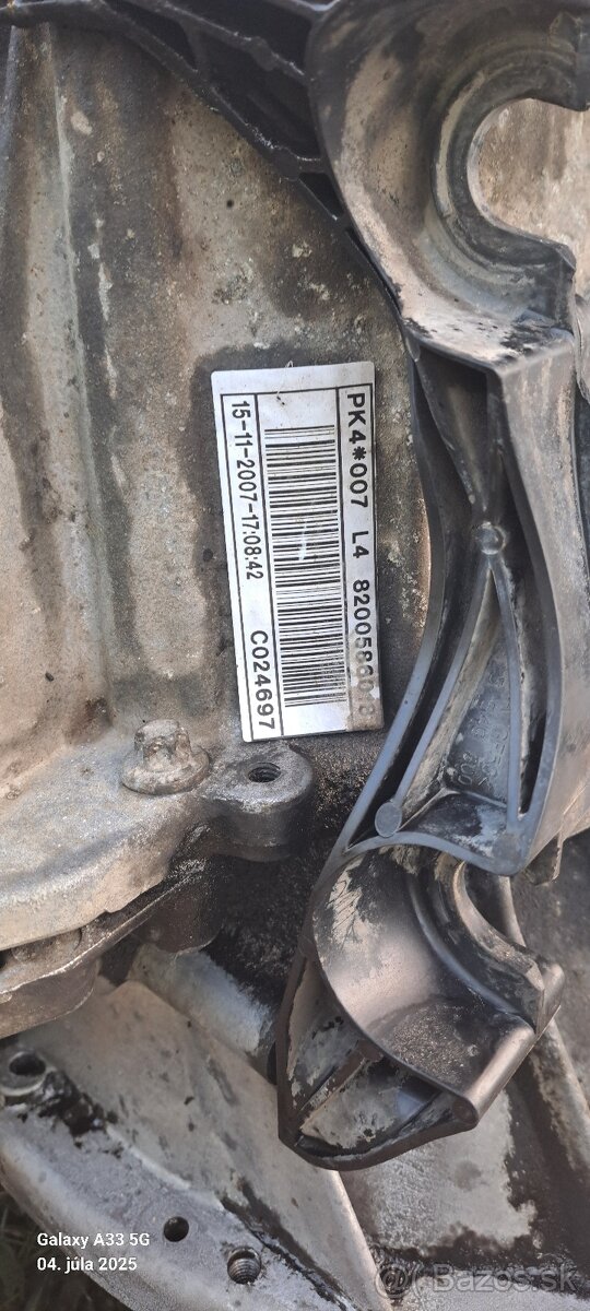 Renault lagúna 3 2.0dci prevodovka 6st. PK4 - 2