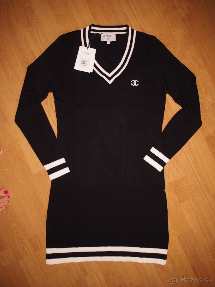 Chanel dámske čierne pletené šaty - 2