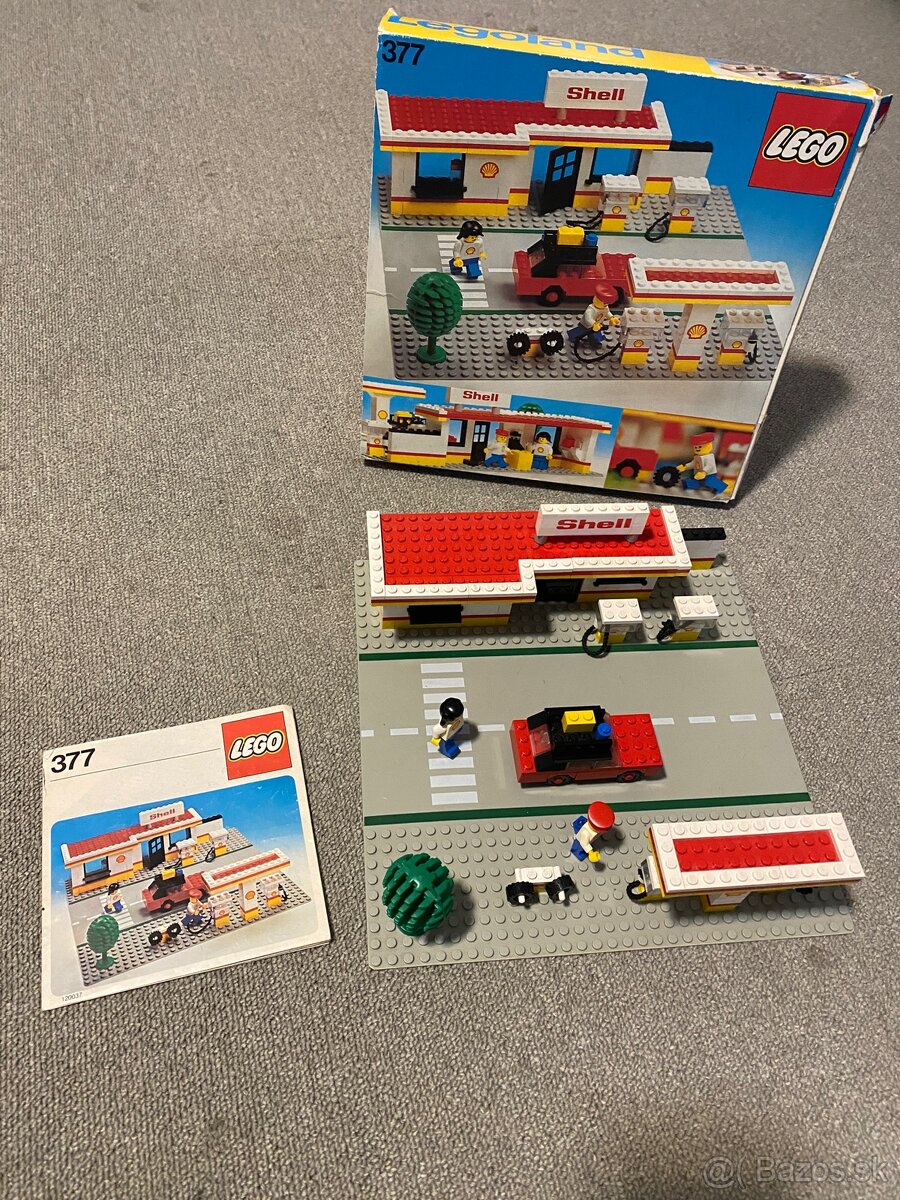 Lego 377 benzinka shell + krabica + návod 100% komplet set - 2