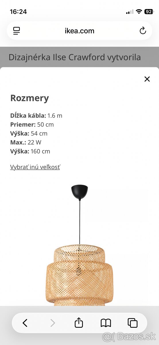 IKEA bambusový luster - 2