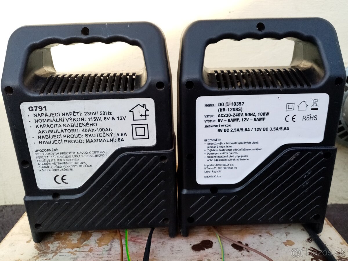Nabijačky autobaterii 6v 12v - - 2