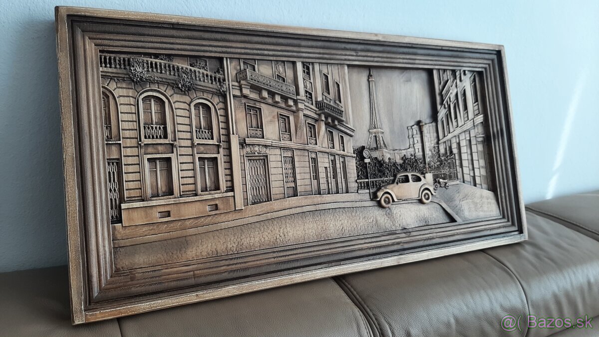 Drevený obraz 80×40cm,br.4cm. - 2