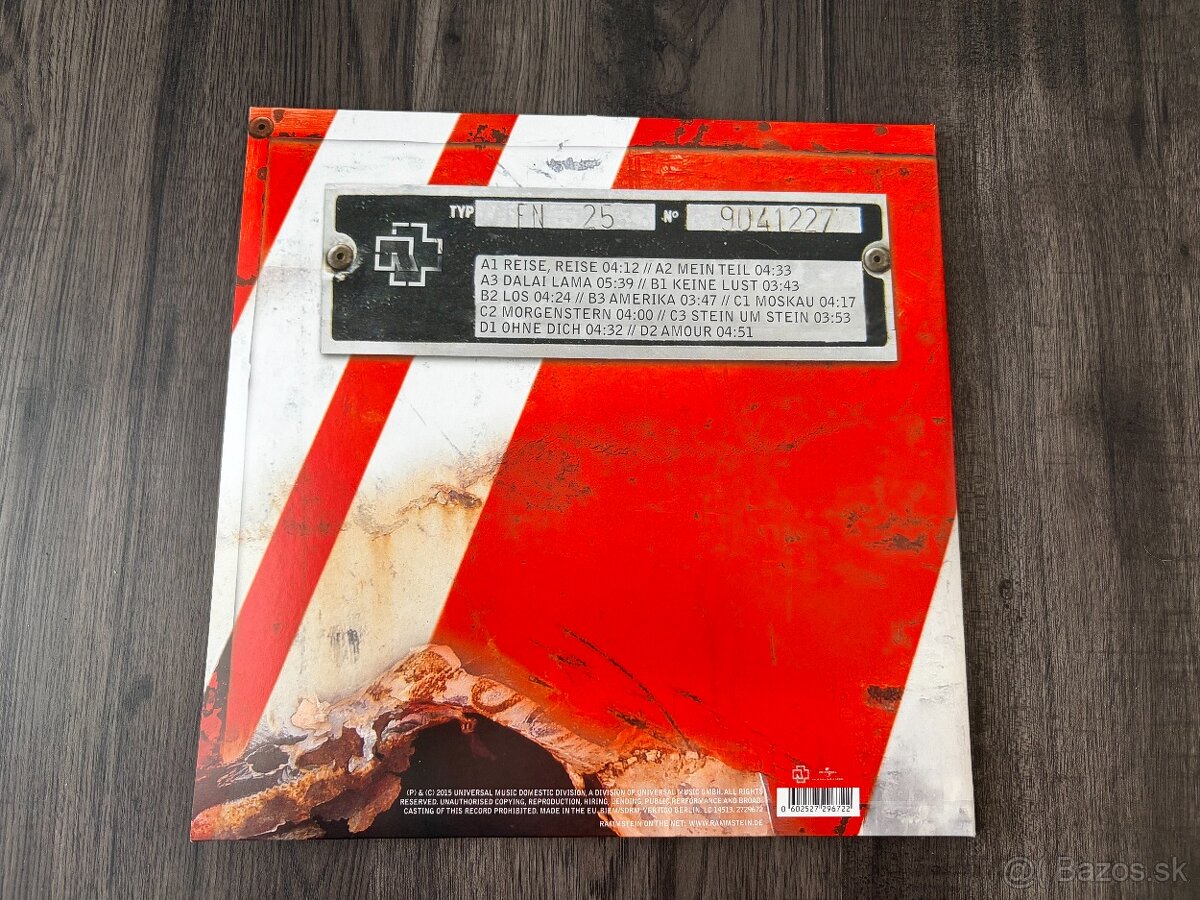 Predám LP RAMMSTEIN REISE REISE - 2
