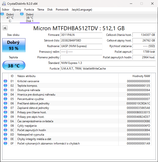512GB SSD Micron 2300 m.2 NVMe - 2