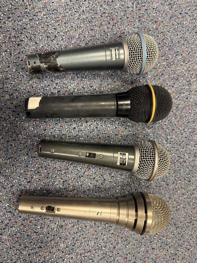 4x mikrofón - Shure Beta 58A, Electro-Voice, Hylex - 2
