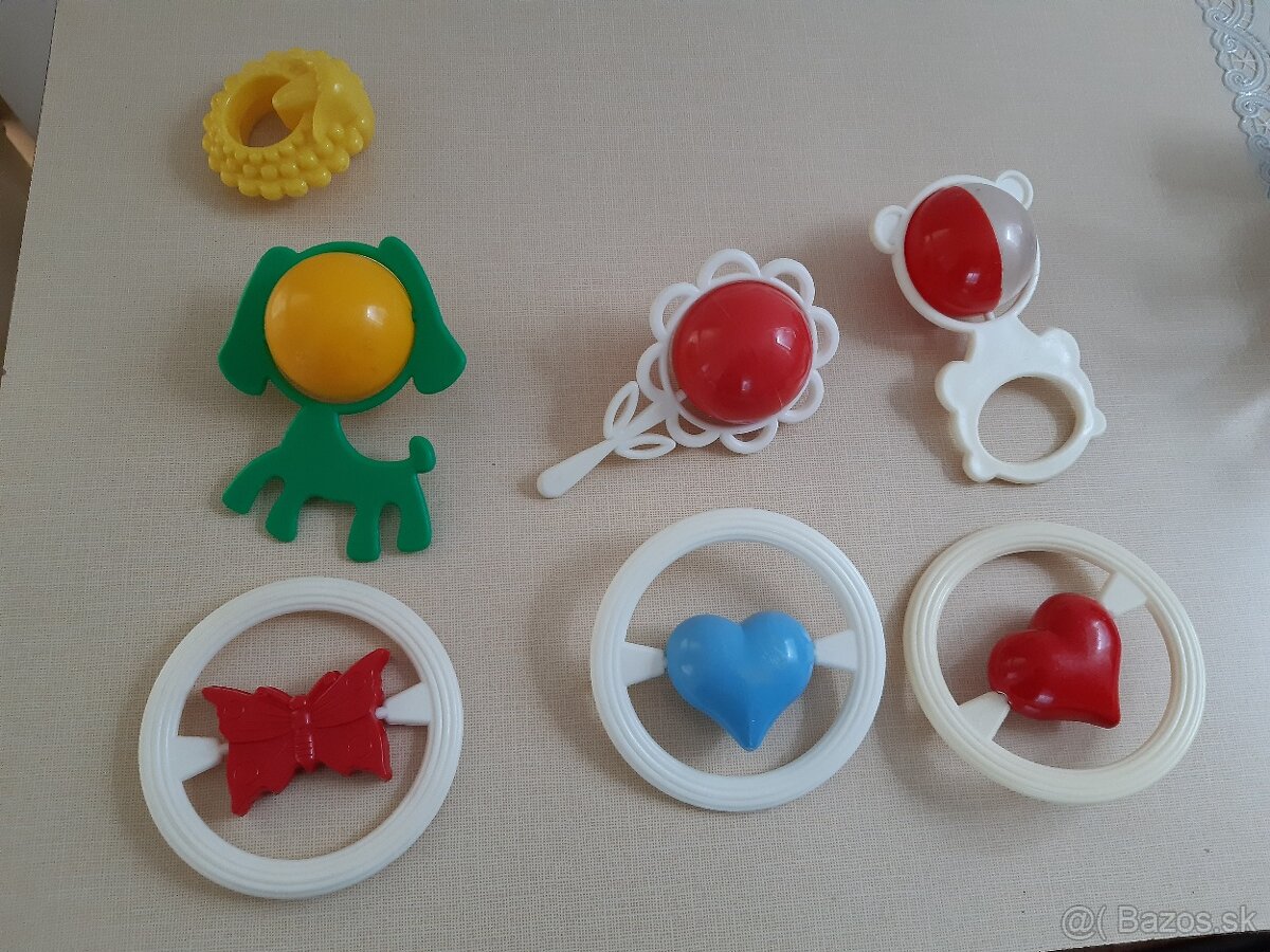 Retro hrkálky staré chrastítka - 2