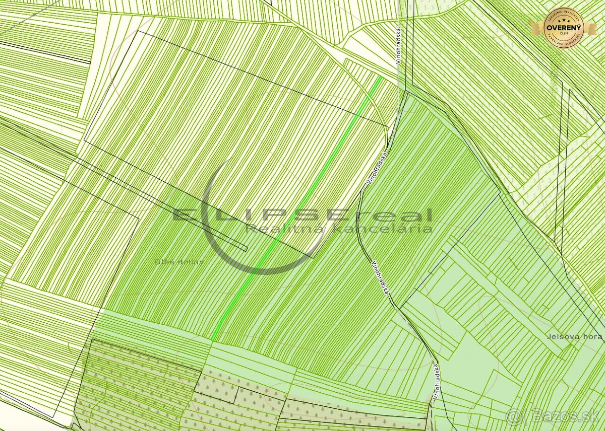 NA PREDAJ poľnohosp. pôda 1.651 m2 v podiele 1/1 v Lozorne - 2
