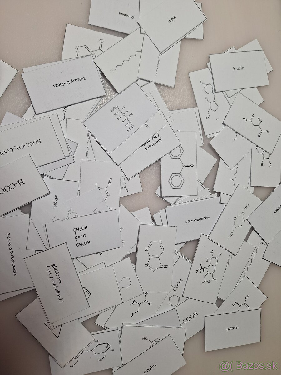 Chemické kartičky 120+kusov - 2