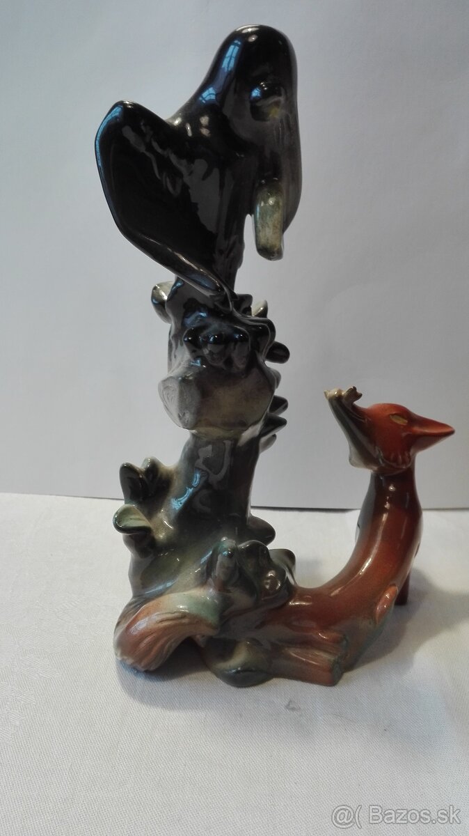 Stará soška -Vrána a liška - 2