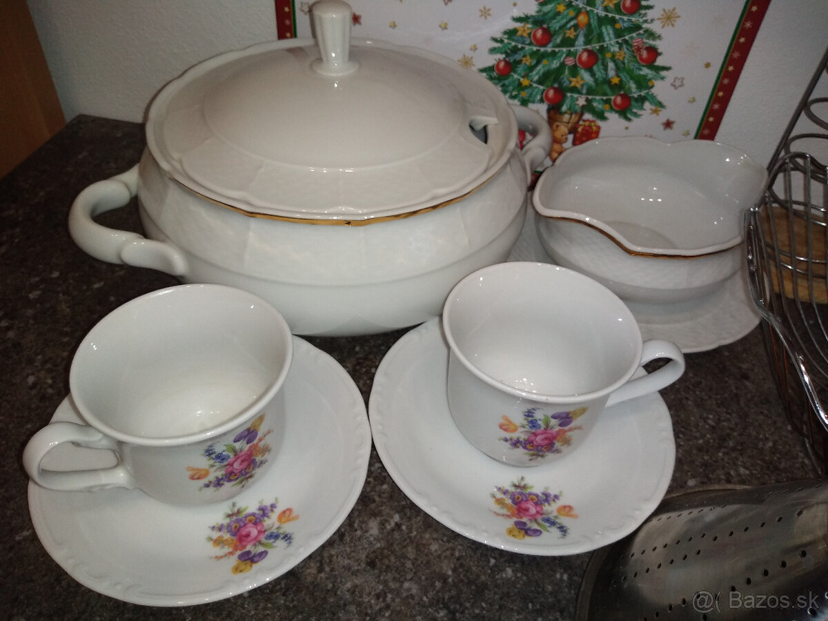 polievk.misa,šálky,nerez misa,sito,stojan na príbory - 2