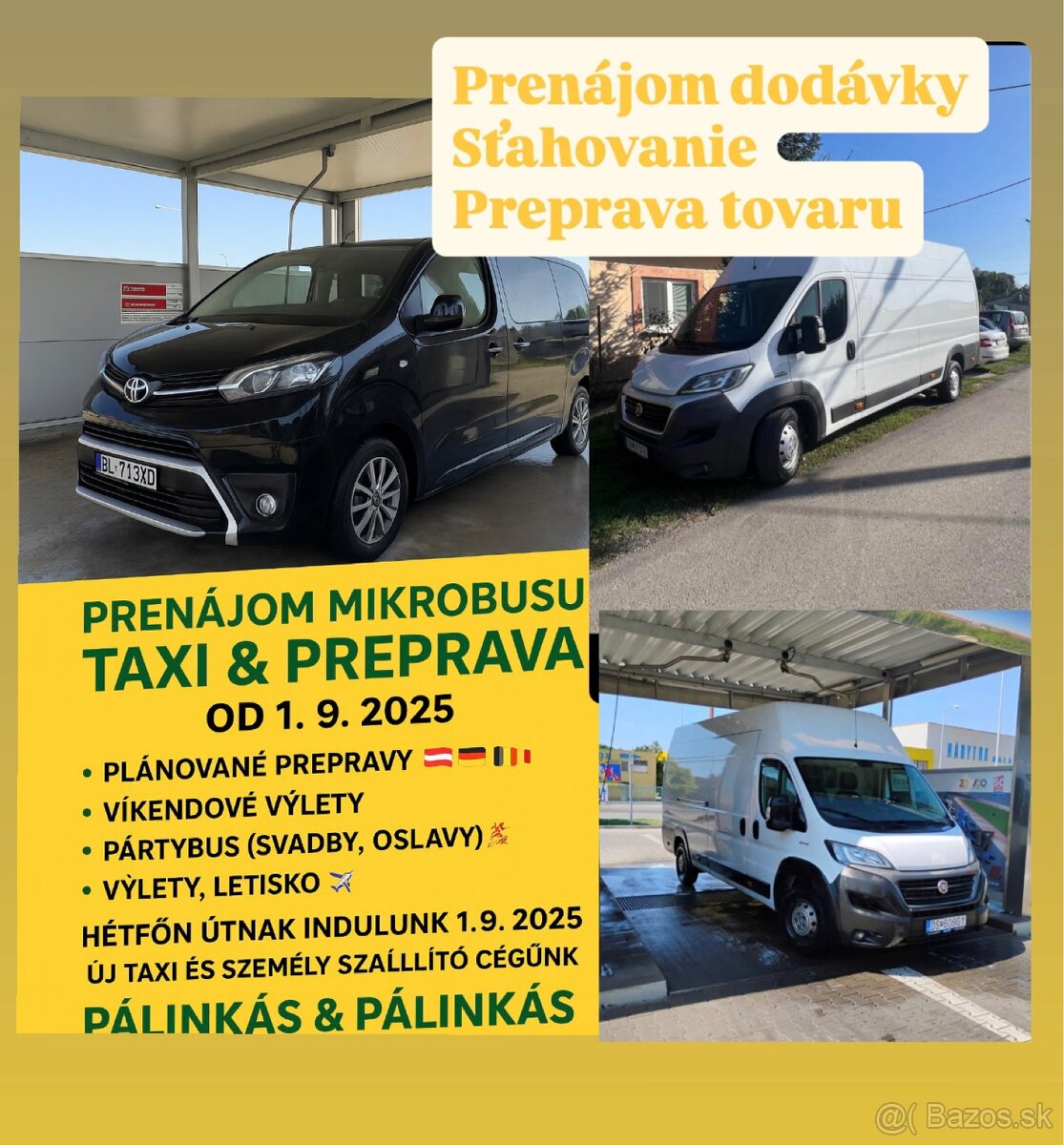 PRENÁJOM MIKROBUSU ( TAXI - PREPRAVA) - 2