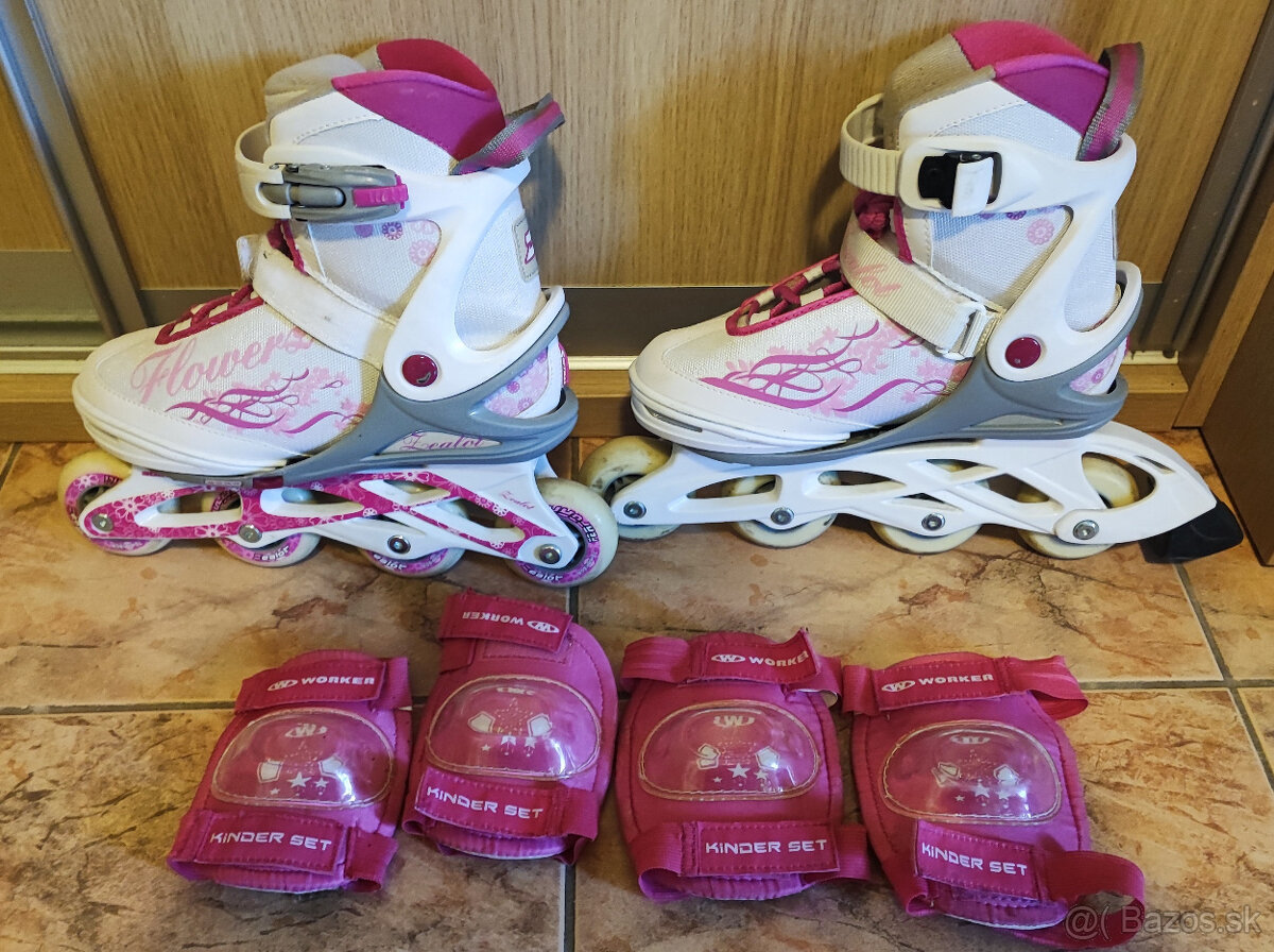 detské nastaviteľné in-line korčule - 2