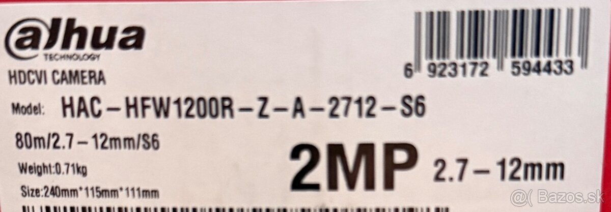 HDTVI KAMERA DAHUA 2mpix mikrofon 80m prísvit IP67 - 2
