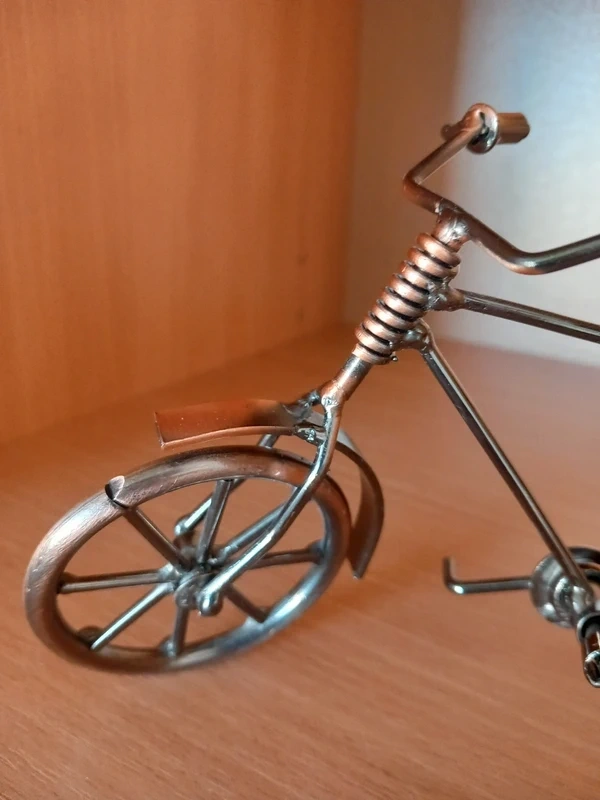 Starý kovový bicykel, dekorácia 18,5x10x8 cm - 2