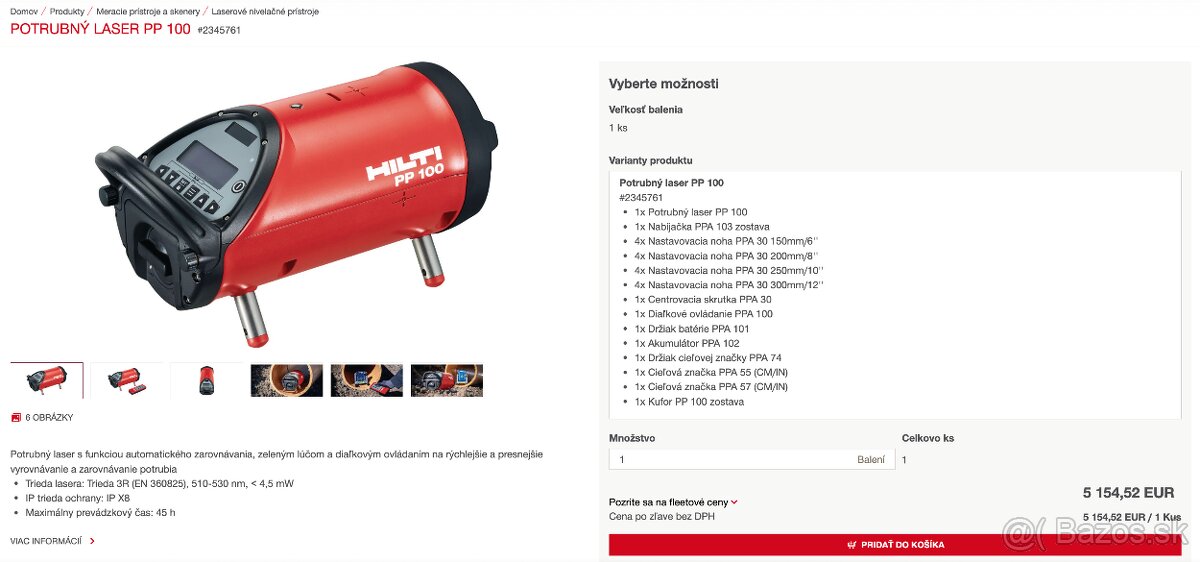 Hilti PP 25 samonivelačný potrubný laser - 2