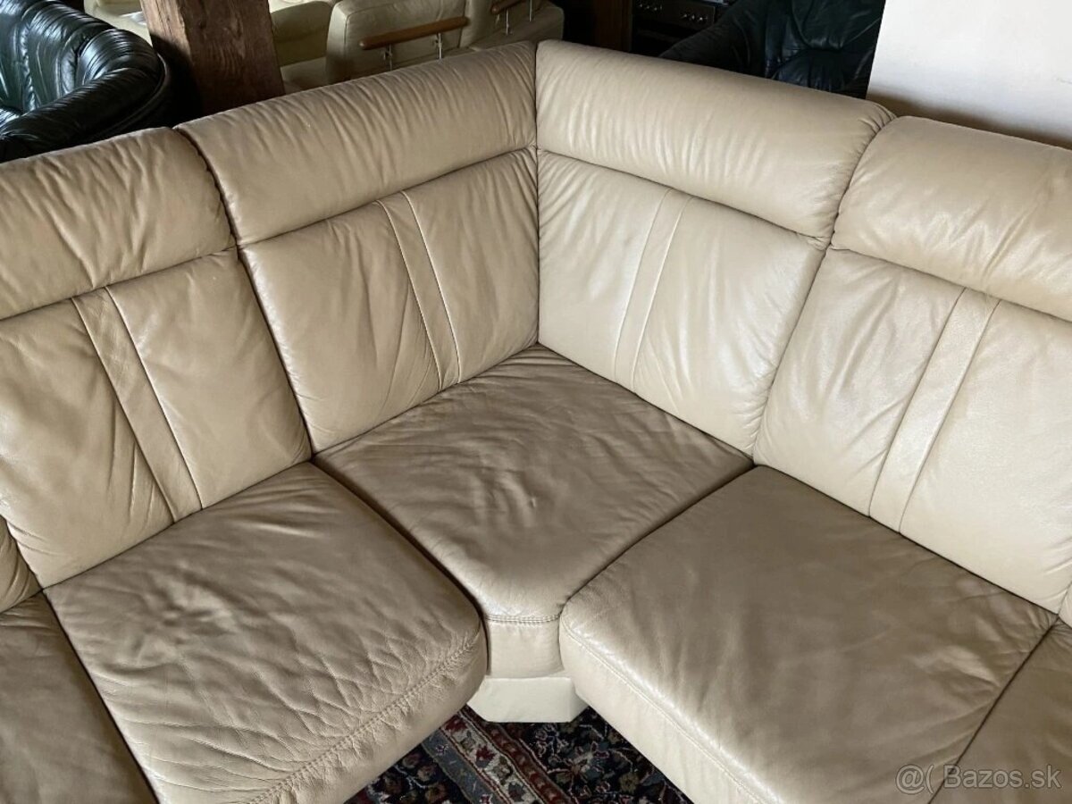Luxusní rohová kožená sedací souprava ,1762 - 2