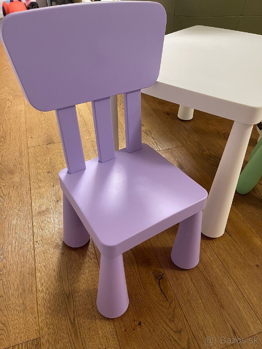 Detsky nový IKEA stolík, stolička, taburet MAMMUT - 2