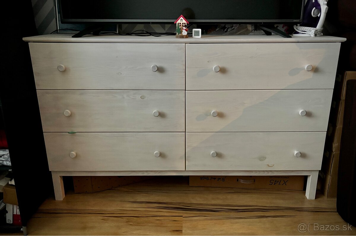 IKEA komoda TARVA (biela) masív - 2