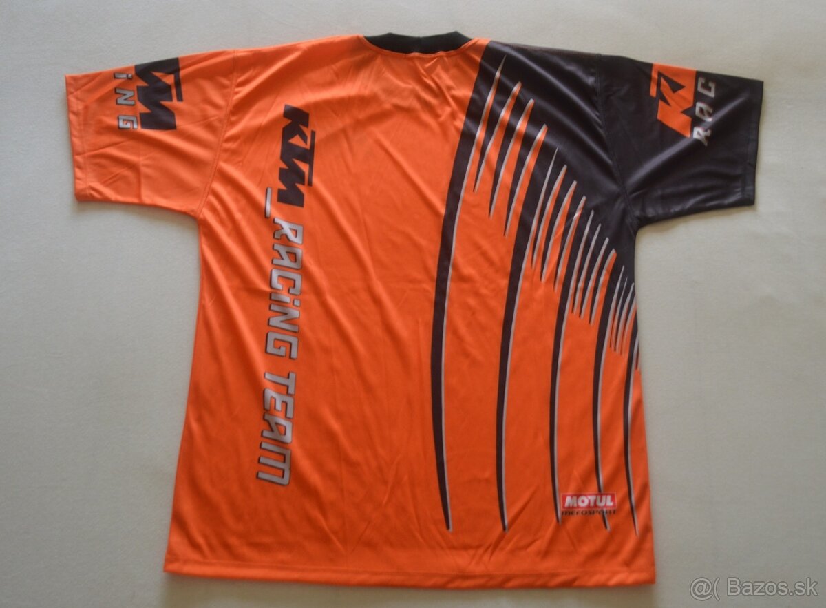 KTM kvalitné tričko triko oranžové cierne - 2