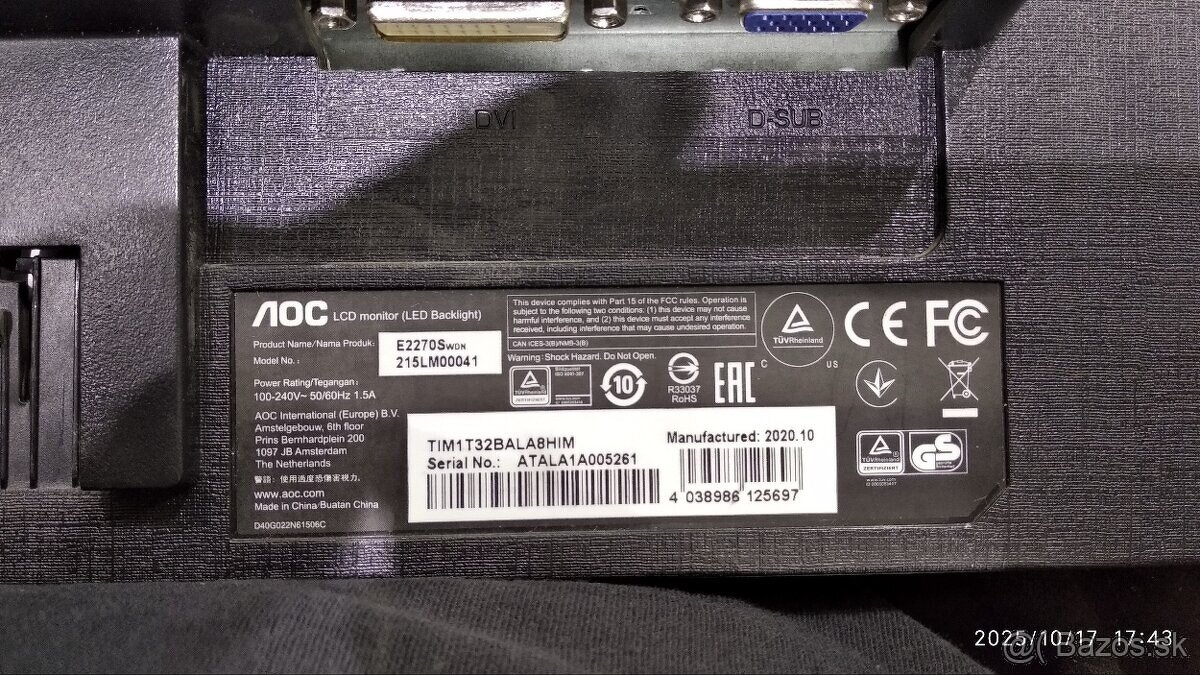 Lcd monitor AOC 21.5" - 2