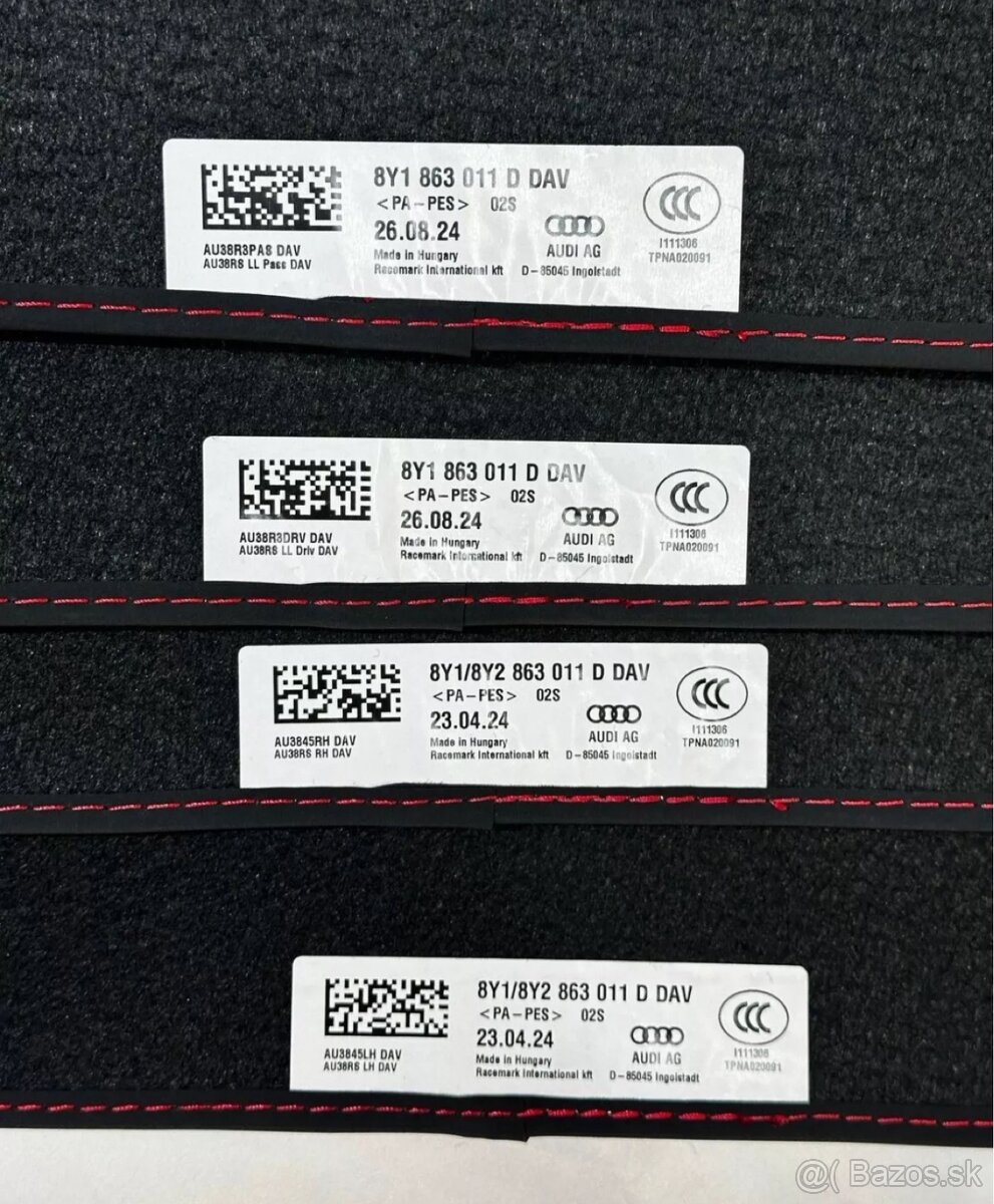 Original koberceky 8Y1863011DDAV audi A3 RS3 8Y 8V premium - 2