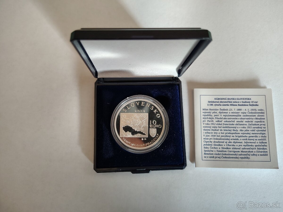 10 eur - M. R. Štefánik - PROOF - 2