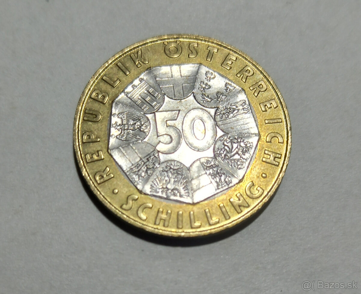 Pametna minca rakusky 50 schilling, 1997 - 2