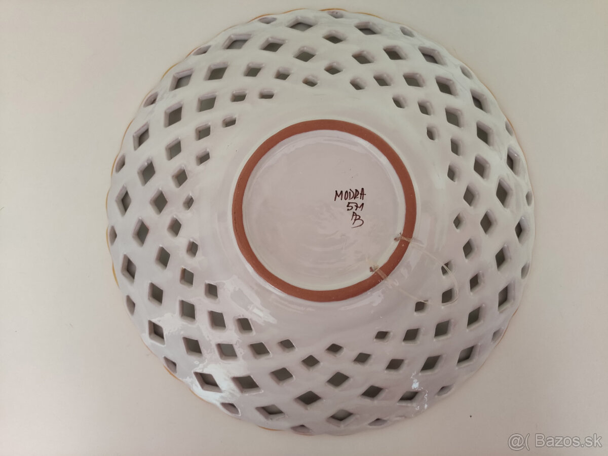 Tanier modranská keramika 30,5 cm - 2
