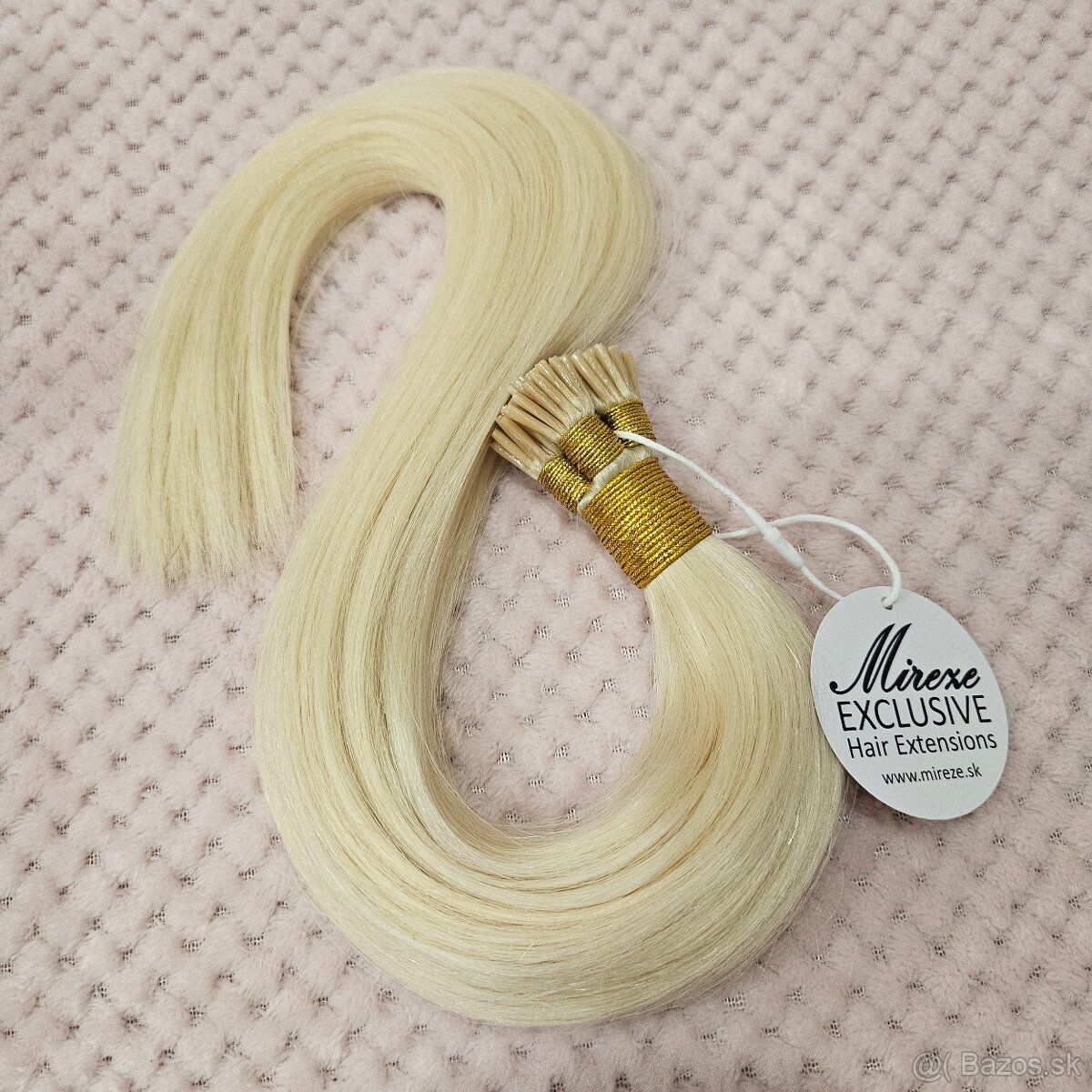 🖤 Mireze – I Tip predĺženie vlasov #60 Platinová blond - 2