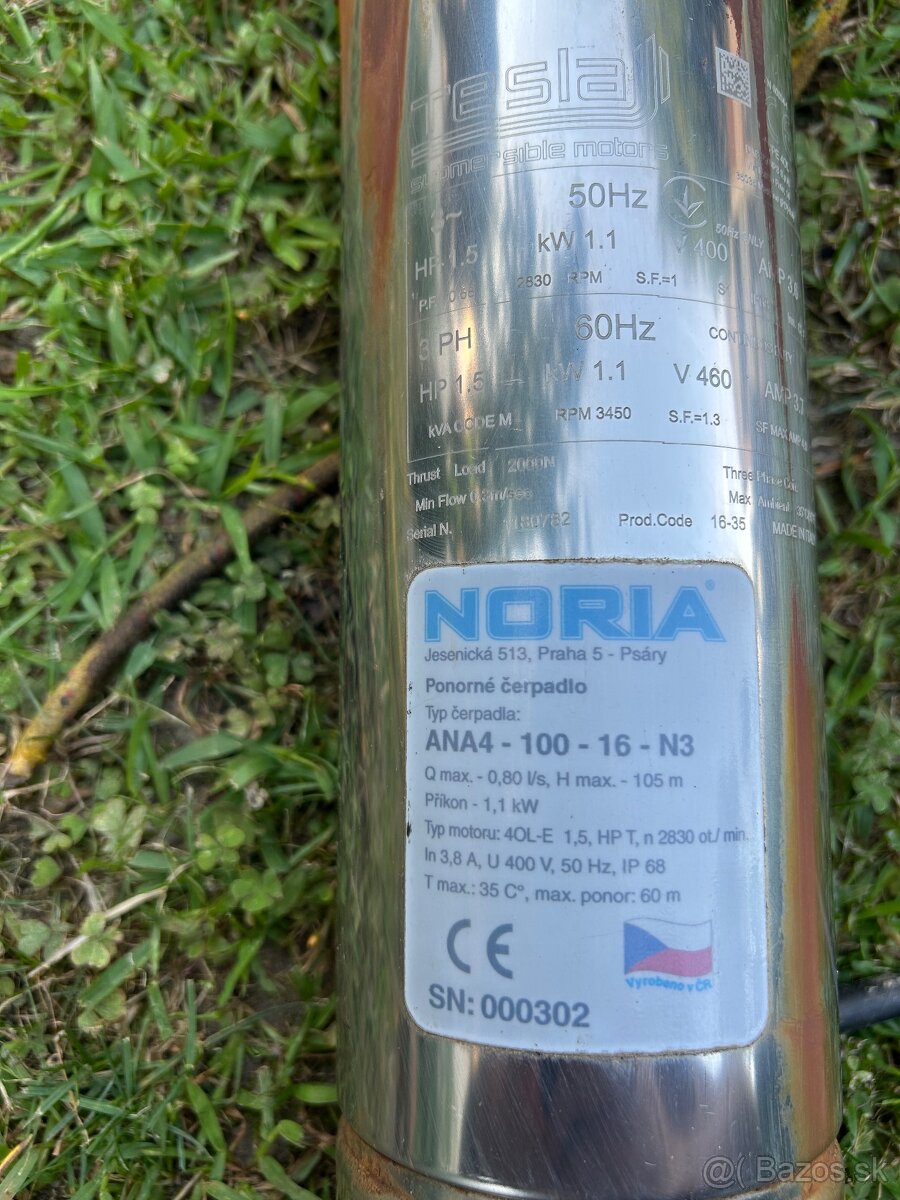 Ponorné vodné čerpadlo Noria - 2