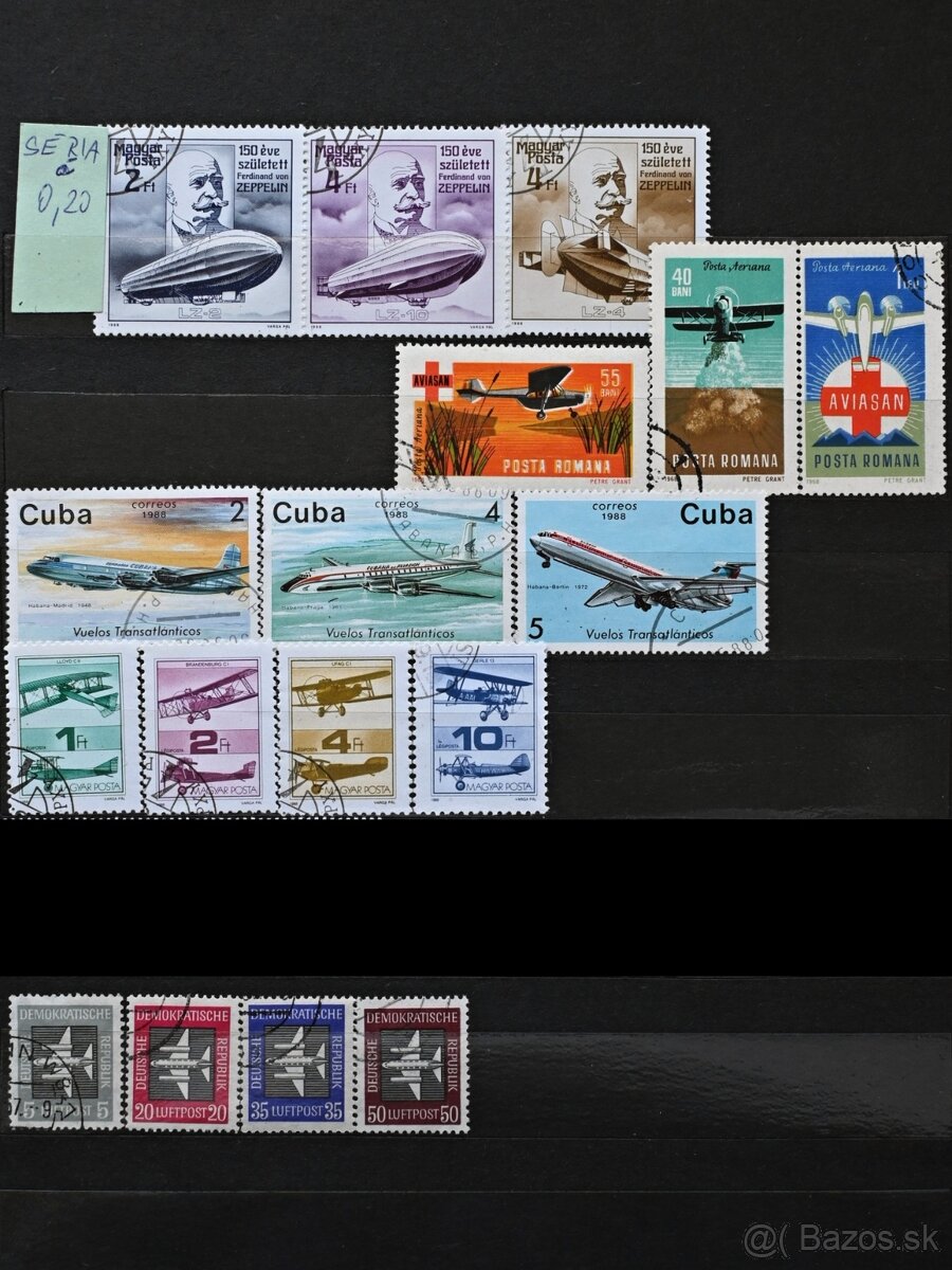 Známky - Letectvo - série 1 - 2