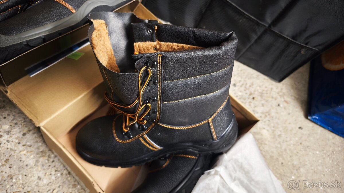 Pracovné topánky NOVÉ, zimné vysoké + letné ZDARMA, č. 46 - 2