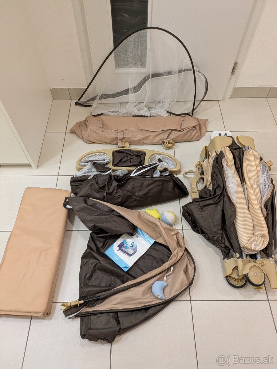 Cestovná postielka Lionelo Sven Plus (hnedá) - 2