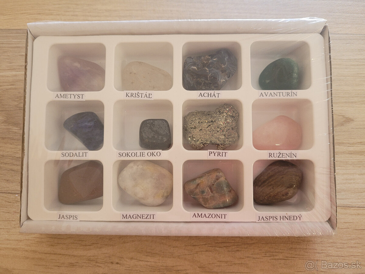 Predám box minerálov tromlovaných - 2