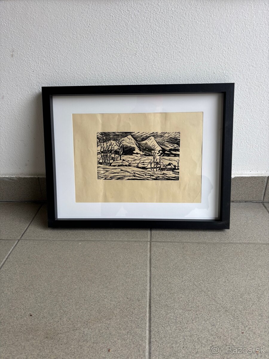 Drevoryt Ľúbim.Branský Trenčín - 2