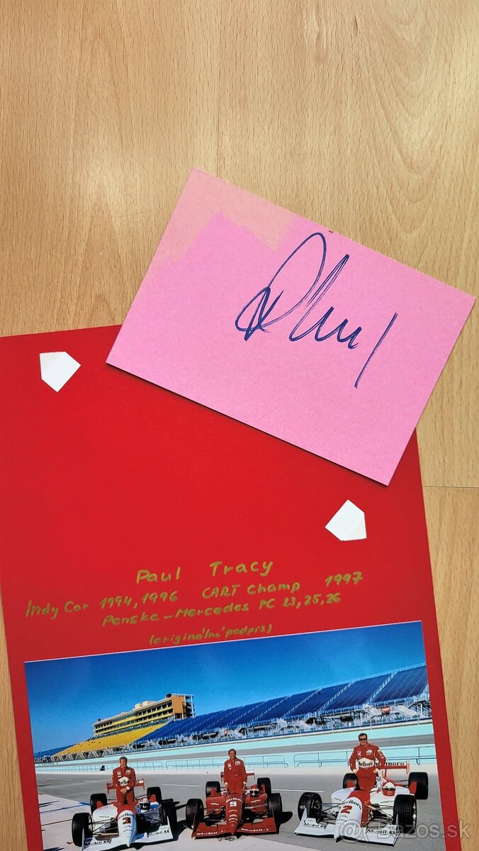 Paul Tracy IndyCar originální autogram - 2