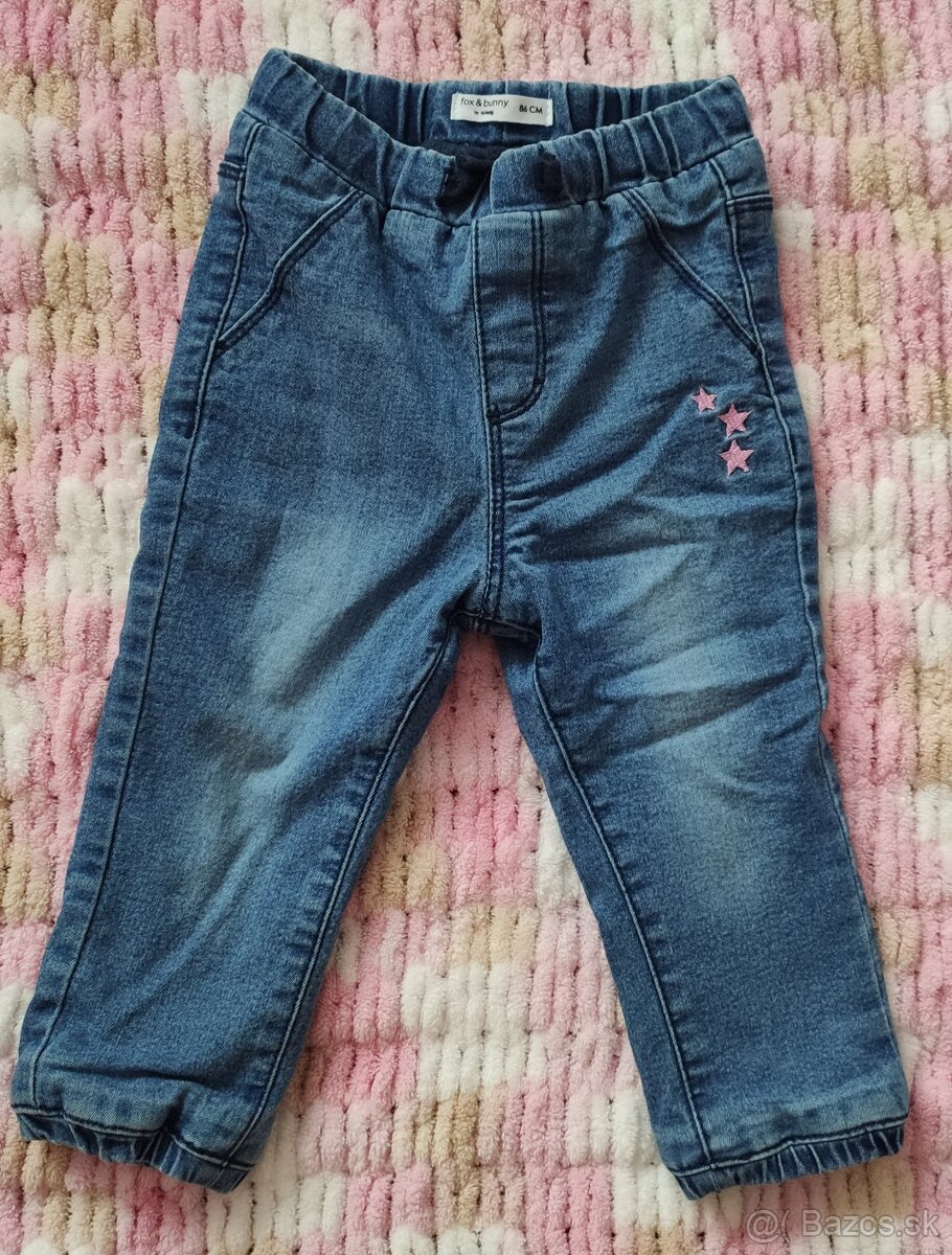 Zateplene dievcenske nohavice, vel. 86 - 2