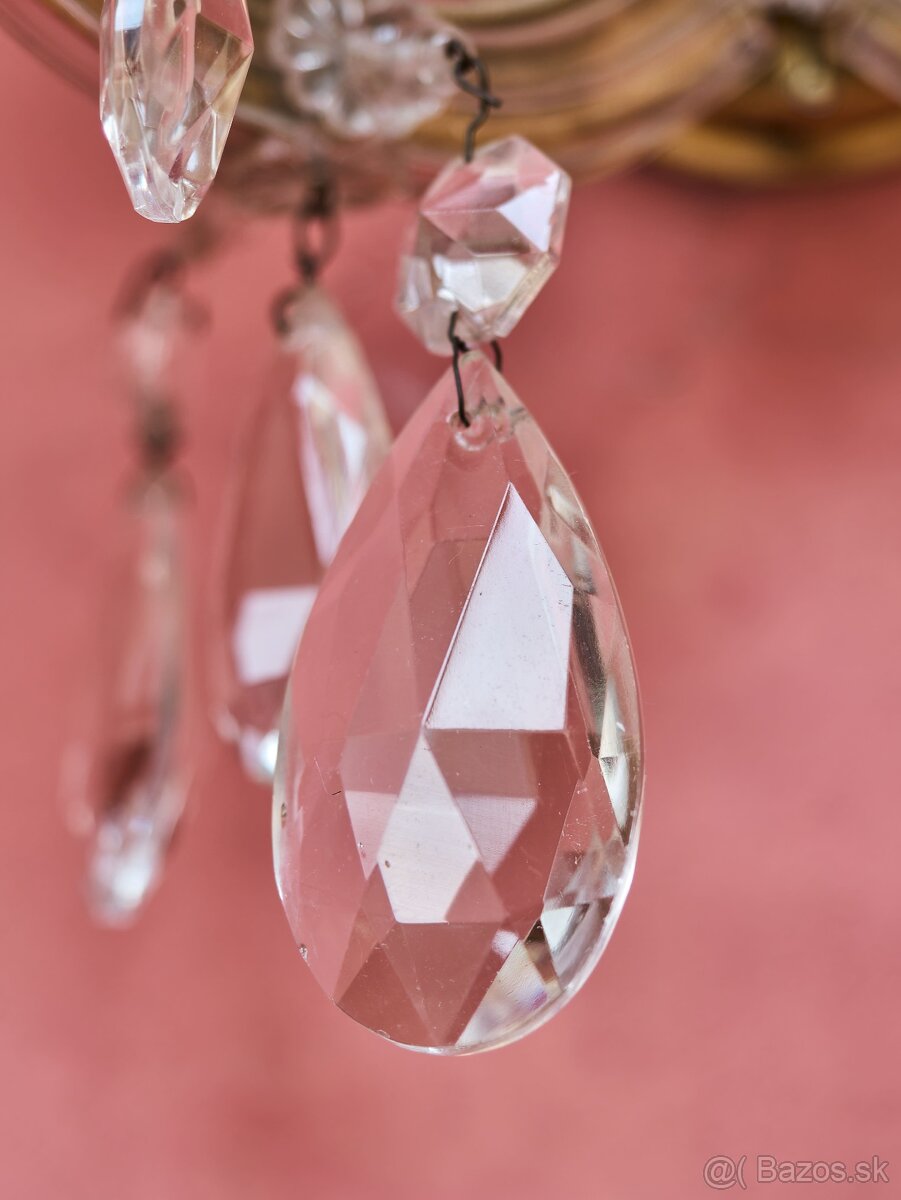 Dvojramenná tereziánska nástenná lampa / aplika - 2