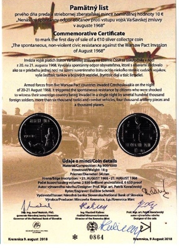 Pamätné listy+autorská karta - 2