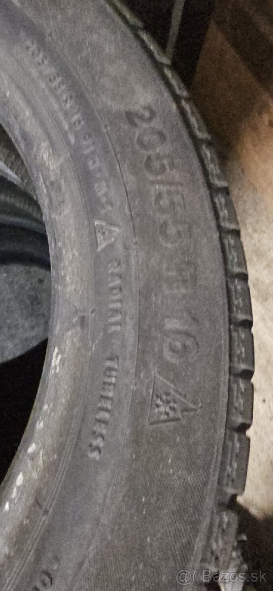 Predám zimné pneumatiky 205/55R16 - 2