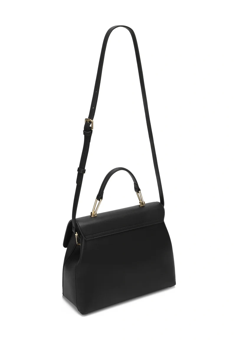 čierna kožená kabelka carlheim - nová - 2