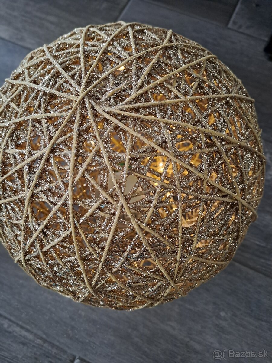 Vianočná dekorácia, svetelná guľa - 2