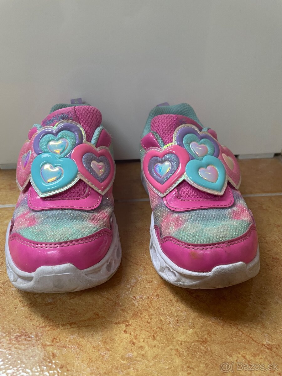 Diečenské tenisky skechers č. 24 blikajúce - 2