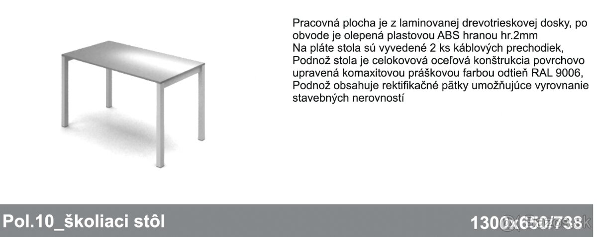 Školiaci stôl - 2