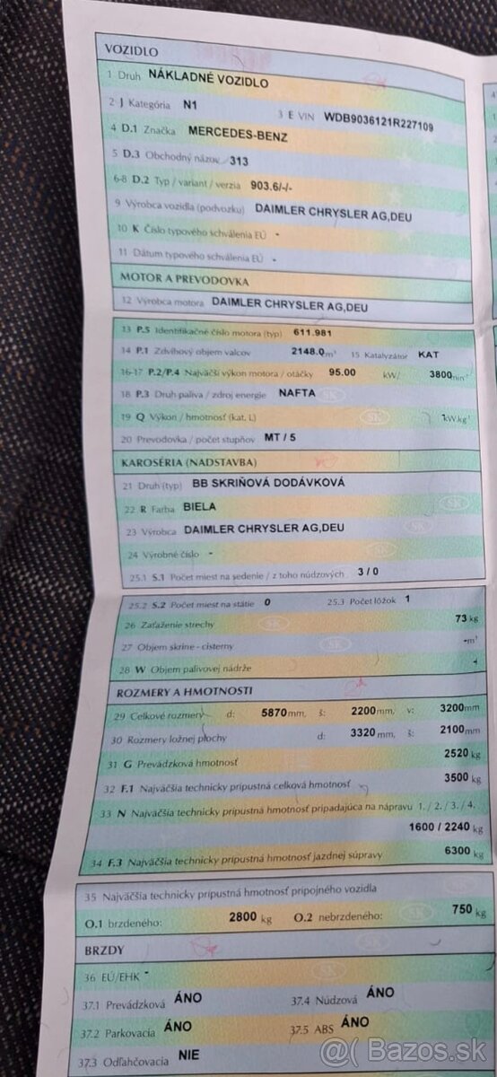 Mercedes sprinter hydraulicke celo - 2