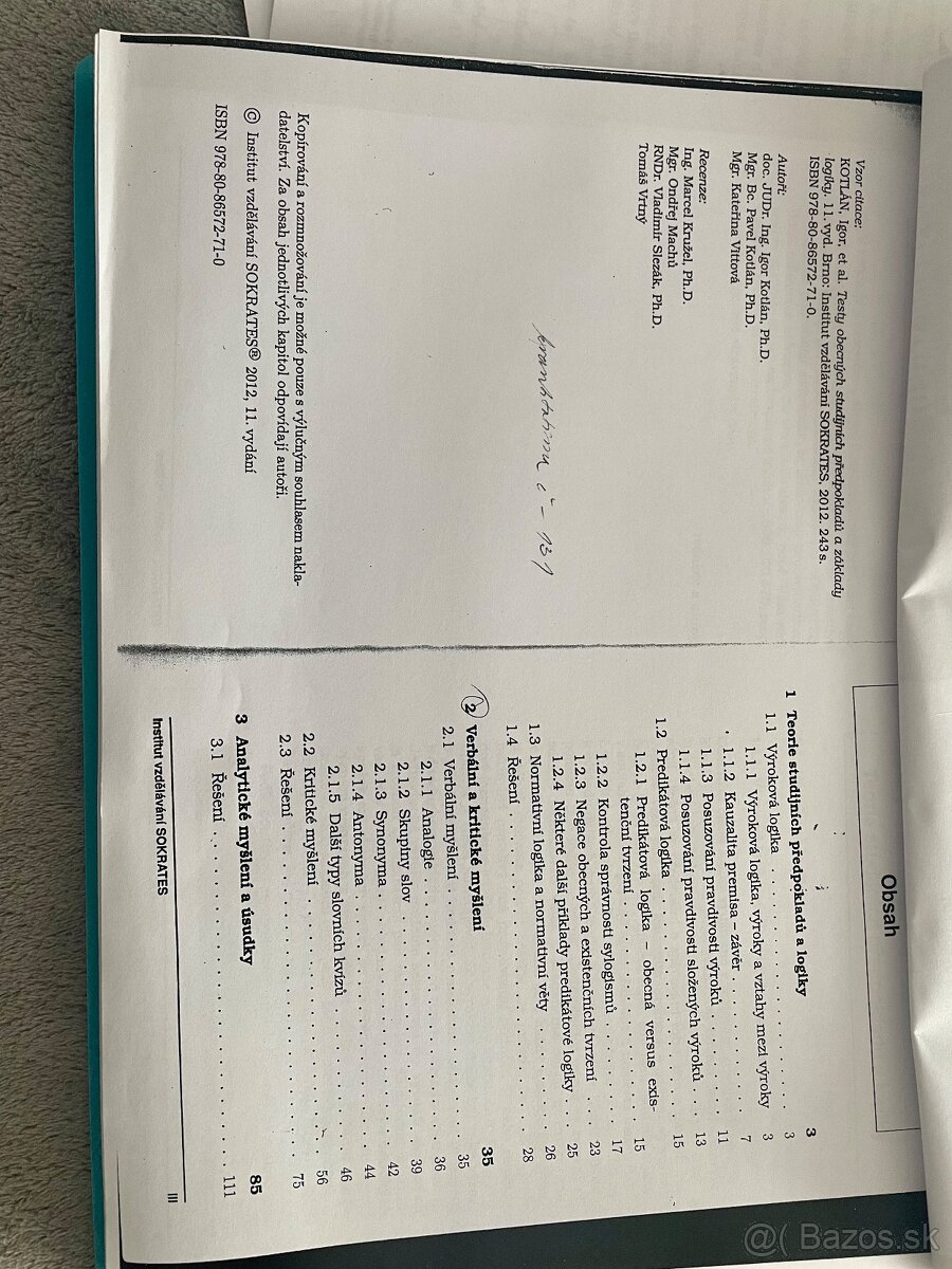 Scio test obecnych studijnych predpokladov - 2