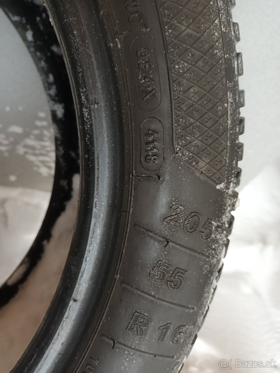 Predám zimné pneu 205/55r16 kleber - 2