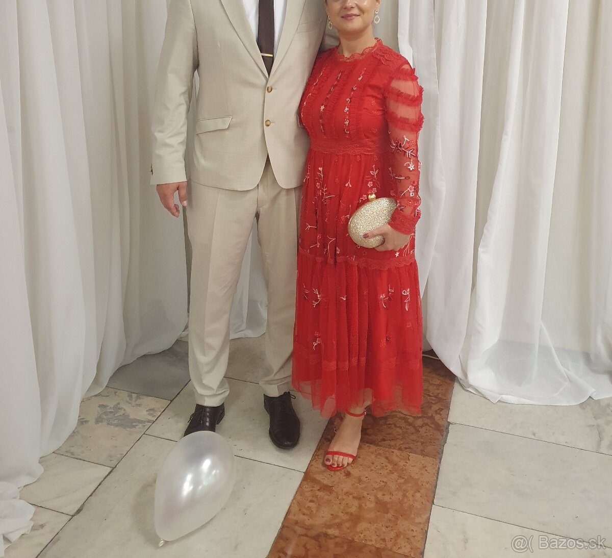 Červené šaty, M - 2