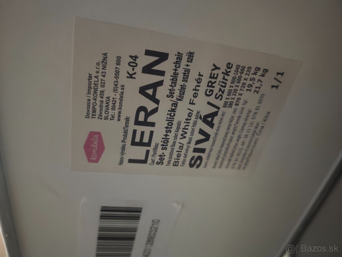 Detsky rastuci stol Leran + stolicka - 2